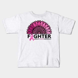 Fighter breast cancer awareness Kids T-Shirt